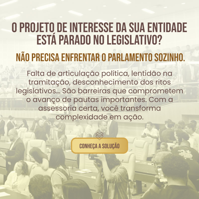 CONSULTORIA E ASSESSORIA PARLAMENTAR EM PROJETOS